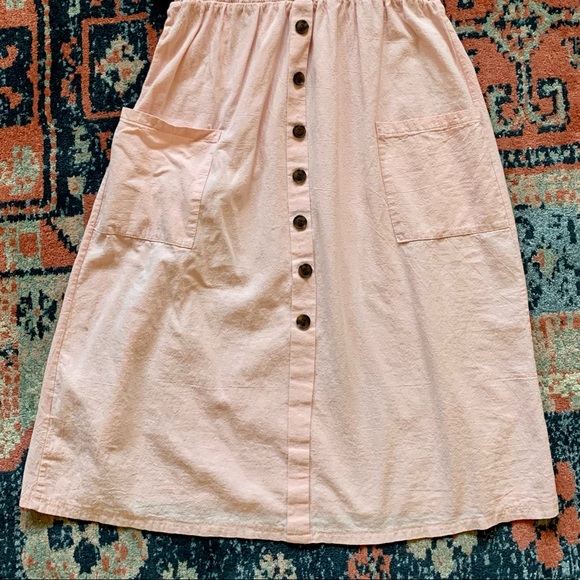 Farmers Market boho patch pocket summer dress L - Picture 4 of 5